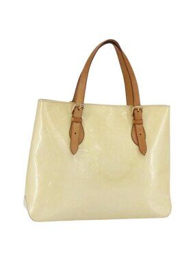 Authentic LOUIS VUITTON Monogram Vernis Brentwood Shoulder Bag Perle M91512 LV